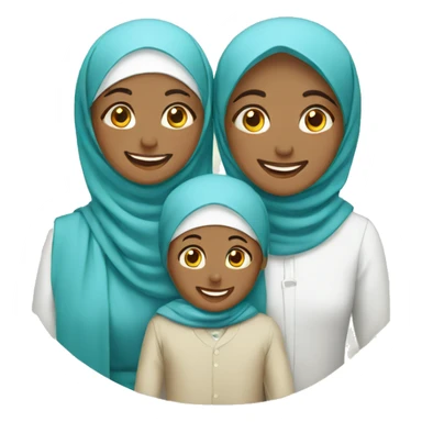Happy Muslims family sticker