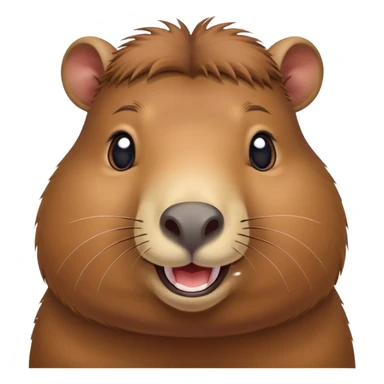 cute happy capybara sticker