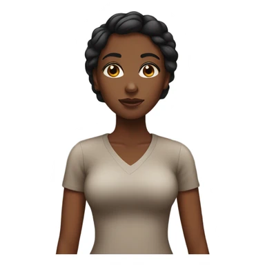 Brown skin black women with a black frontal sticker