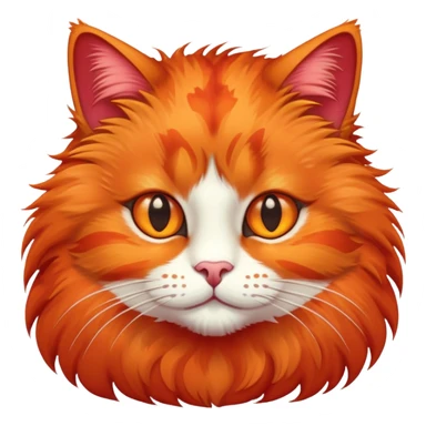 red cat with orange spots sticker