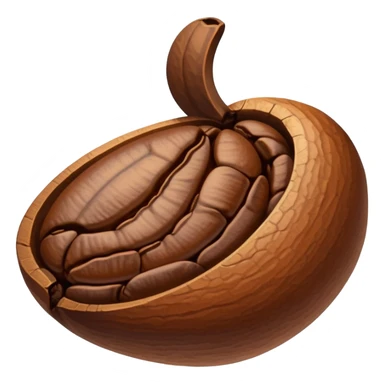 a brown coffee bean, kahve çekirdeği sticker