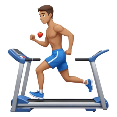 fit guy in blue shorts Treadmill sticker