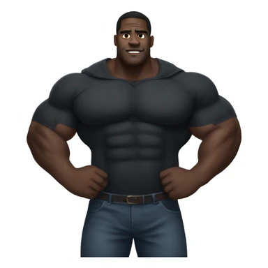 A super big black guy showing his muscles  sticker