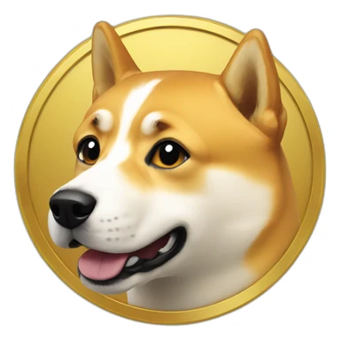 Doge coin sticker