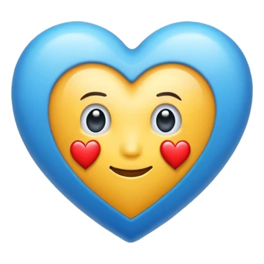 Un corazón azul envuelto con una cura sticker