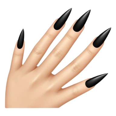 Gothic black nails  sticker