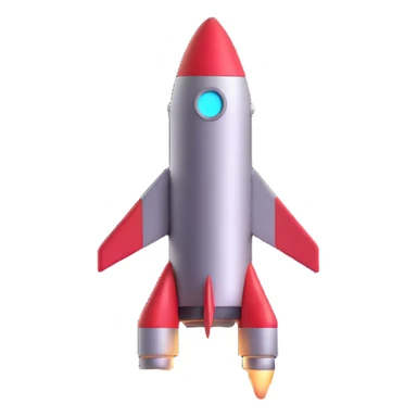 robot like a rocket flying up sticker