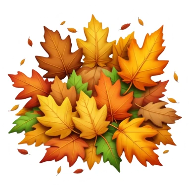 A combination of autumn leaves and autumn wind sticker