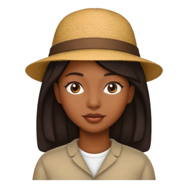 black woman with hat sticker