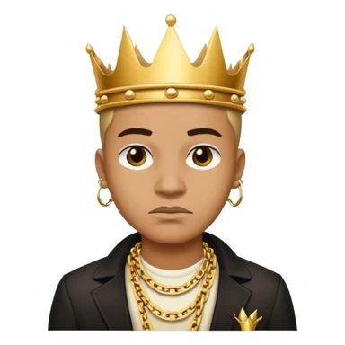 Gangster tilted crown king sticker