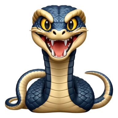 cobra is in its upright defensive posture sticker