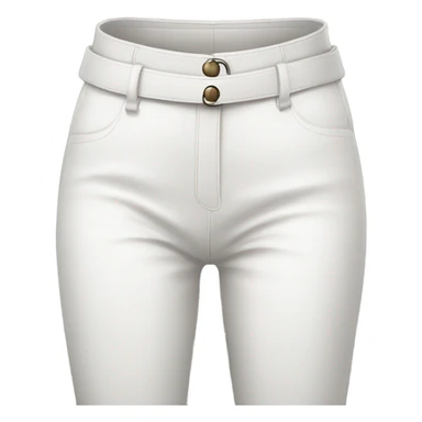 White High waisted leather pants isolated sticker