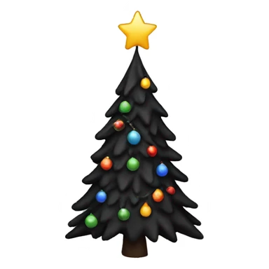 Black Xmas tree  sticker