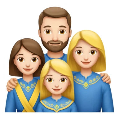 Ukrainian family sticker