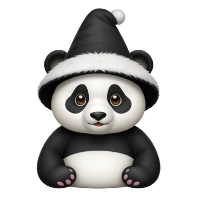 panda with conical hat sticker