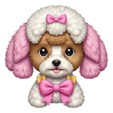 A coquette toy poodle sticker