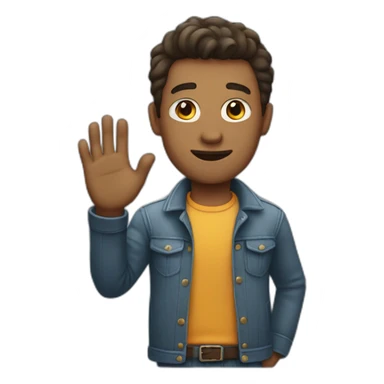 the man who raises his hand sticker