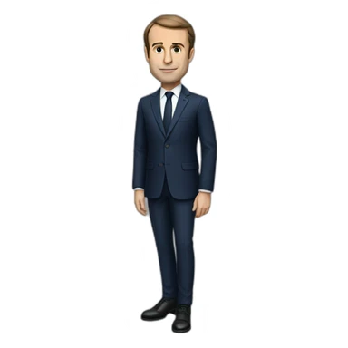 macron french president full body sticker