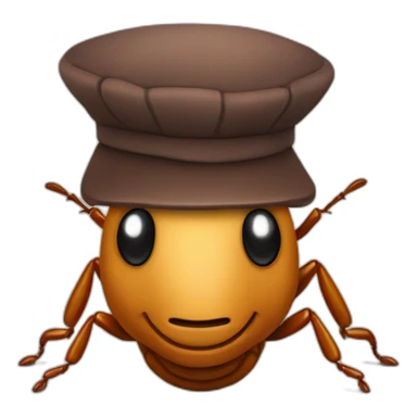 cockroach in a beret sticker