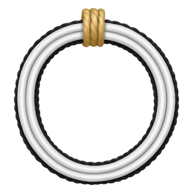straight white rope sticker