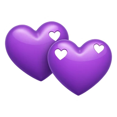 Two purple hearts  sticker