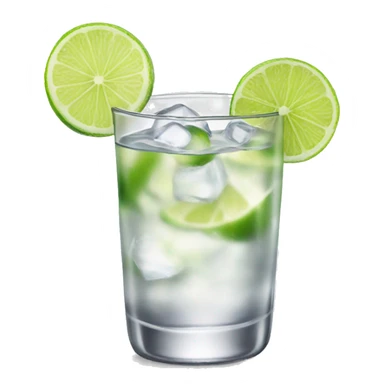 Vodka tonic with a lime sticker