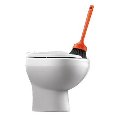 toilet bowl brush sticker