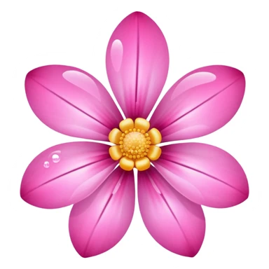 Pink flower sparkling sticker