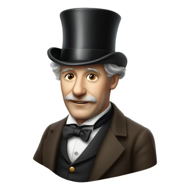Photorealistic man A British gentleman in a monocle and a top hat with a cup of tea in his hand sticker