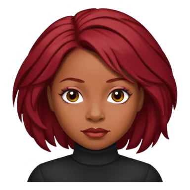 LaTavia Robeson with dark red hair sticker