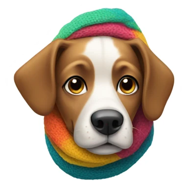 Dog wearing a snood sticker