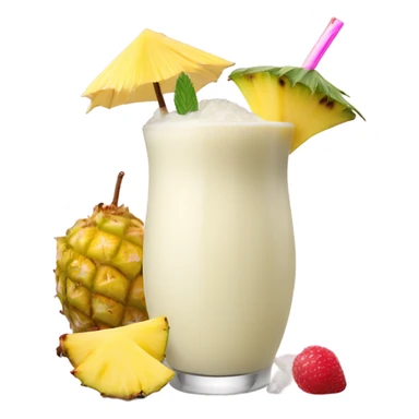 Chic pina colada smoothie sticker