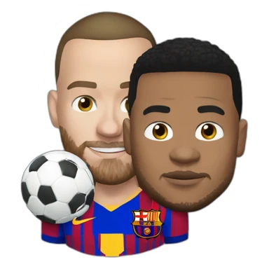 Killian Mbappé au dessus de Lionel Messi sticker