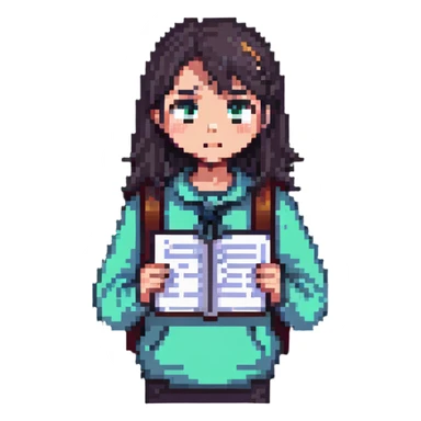 disappointed student holding failed exam sticker