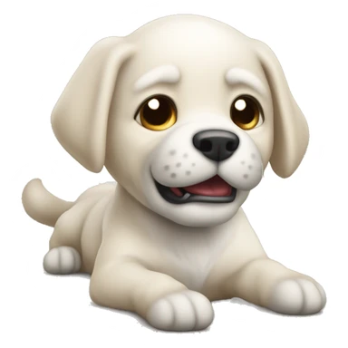 Un animal perrito mostrando su fuerza sticker