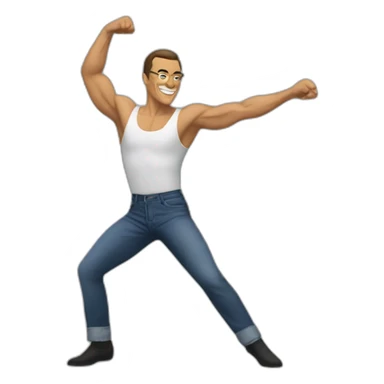 Jeanclaude-vandamme-dancing sticker