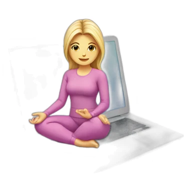 laptop with yoga clothing sticker