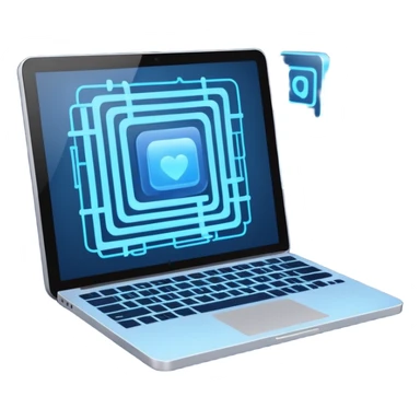 AI webflow on a computer - really complicated, sequences of squares connected to other squares, lines sticker