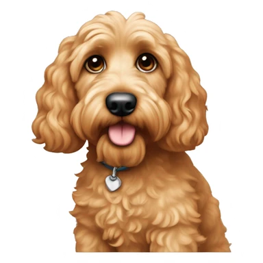 apricot colored cockapoo sticker