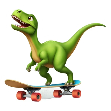 dinosaur on skateboard sticker