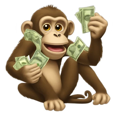 ugly-monkey-with-money sticker