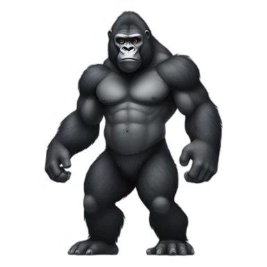 Strong gorilla standing  sticker