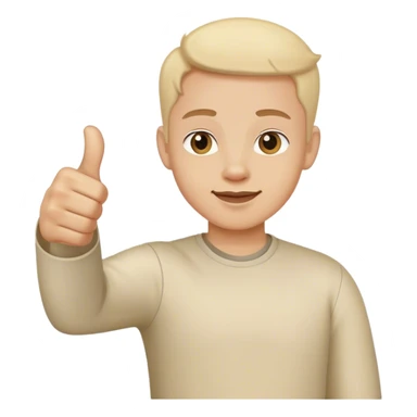 Thumbs up gesture with missing thumb sticker