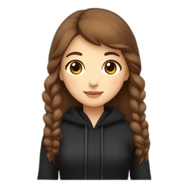 cute-asian-girl-with-brown-hair-with-black-clothes-holding-an-alpaca  Download emoji sticker