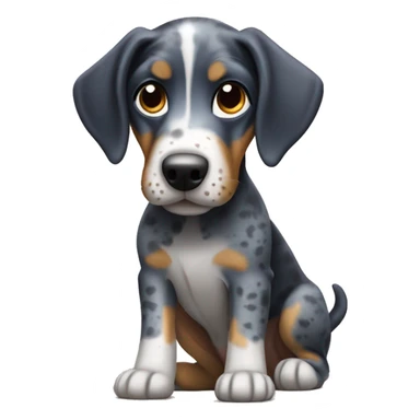 Miniature bluetick hound cute sticker