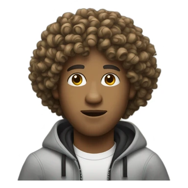 curly hair rapper guy sticker