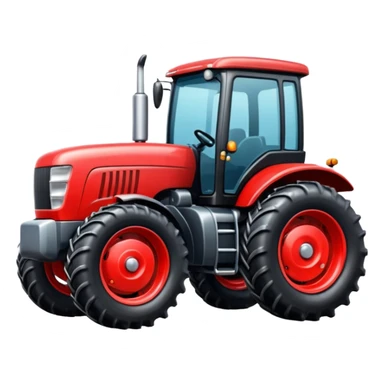 červeny moderny  traktor sticker