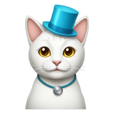 doctor cat birthday hat sticker
