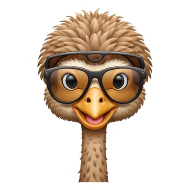 Workingout ostrich wearing sunglasses  sticker
