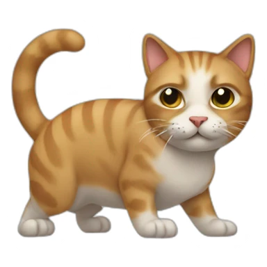 a cat pooping sticker